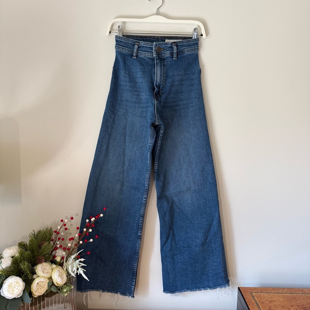 Zara Blue Wide-Leg Jeans